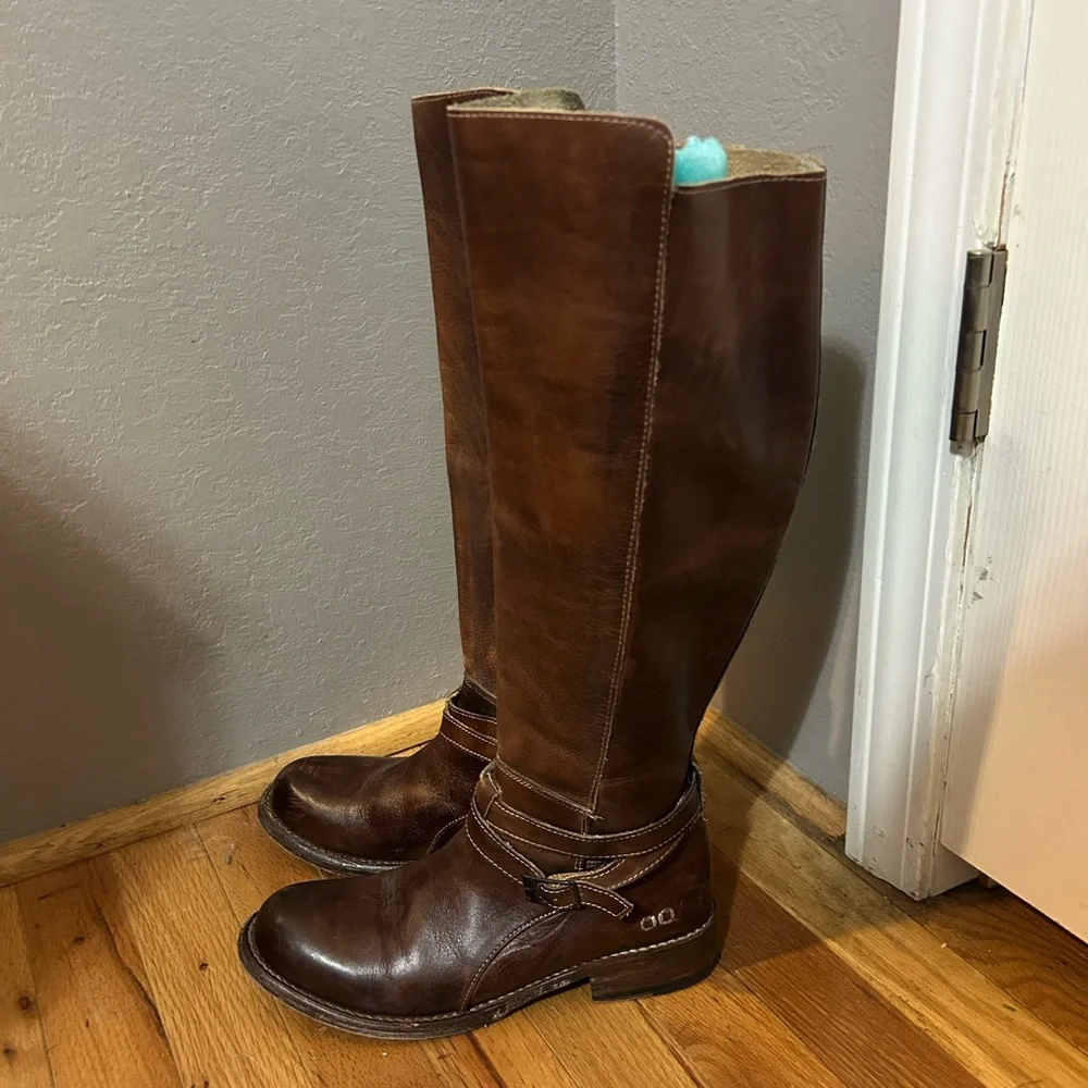 Bed Stu Brown Bristol Cobbler Series Knee High Riding Boots size 7 - Picture 3 of 16